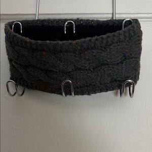 Womens Gray CC Knit Ear Muff